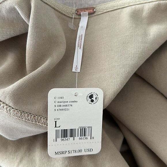 NWT Free People Ruby Shacket Jacket Distressed Oversized L Elbow Patches Cozy - Picture 11 of 13